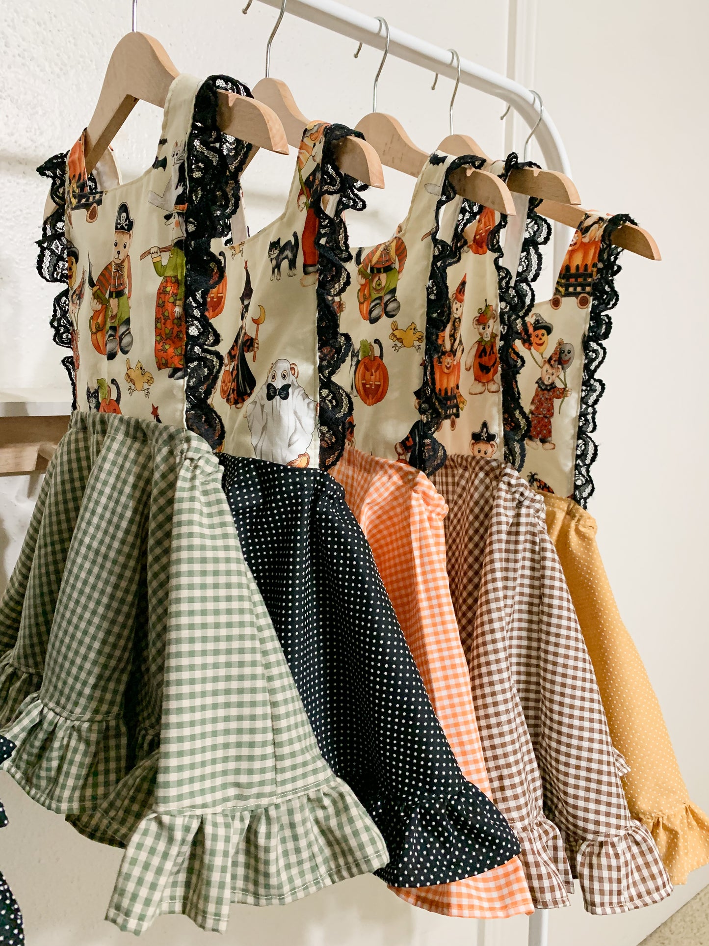OOAK Halloween Pinafore 4T