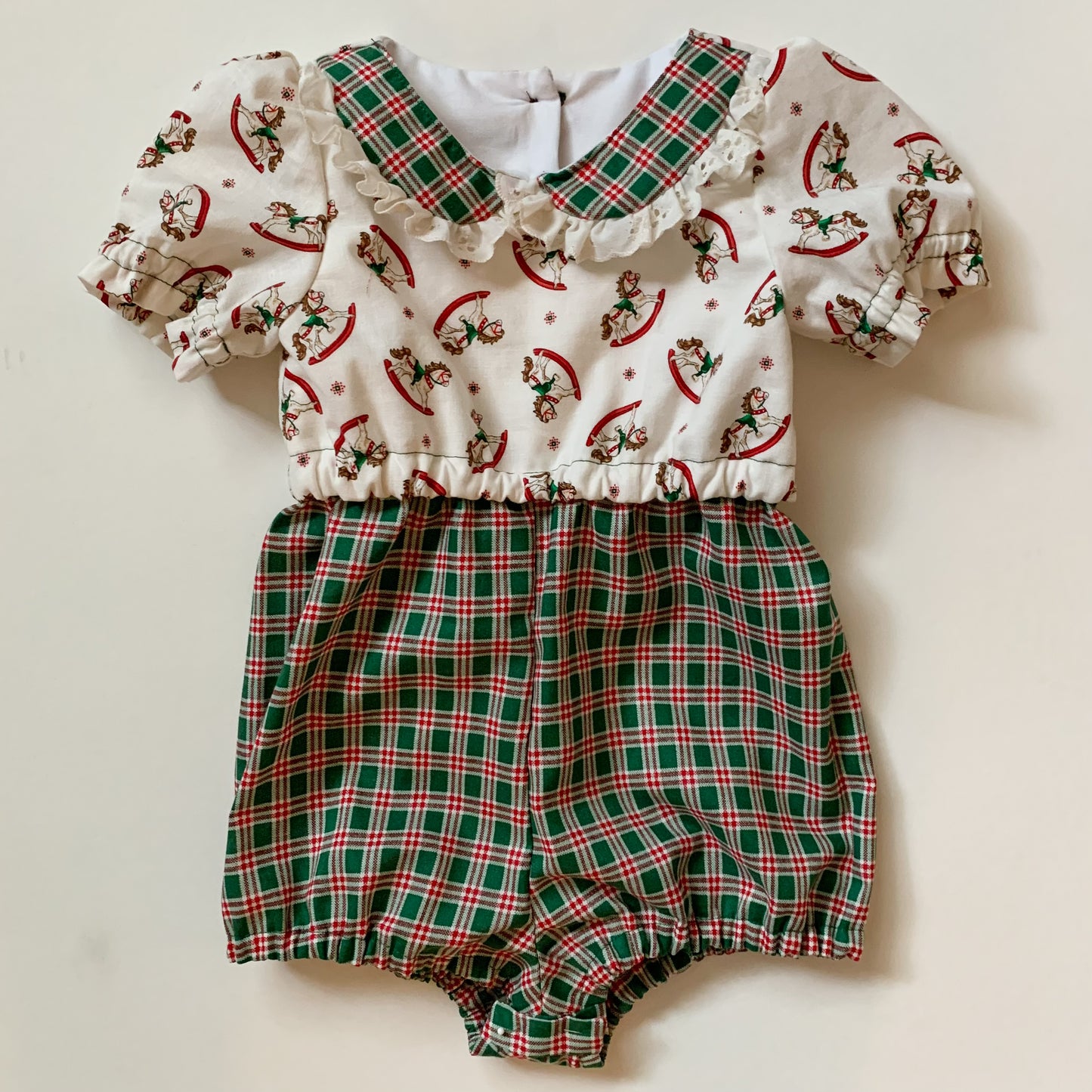 OOAK Christmas Romper 12m