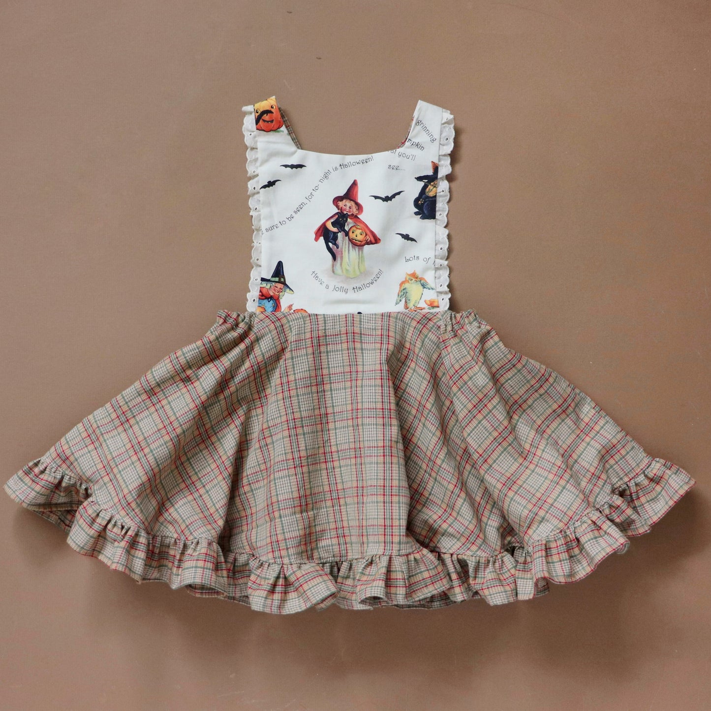 OOAK Halloween Pinafore 5T