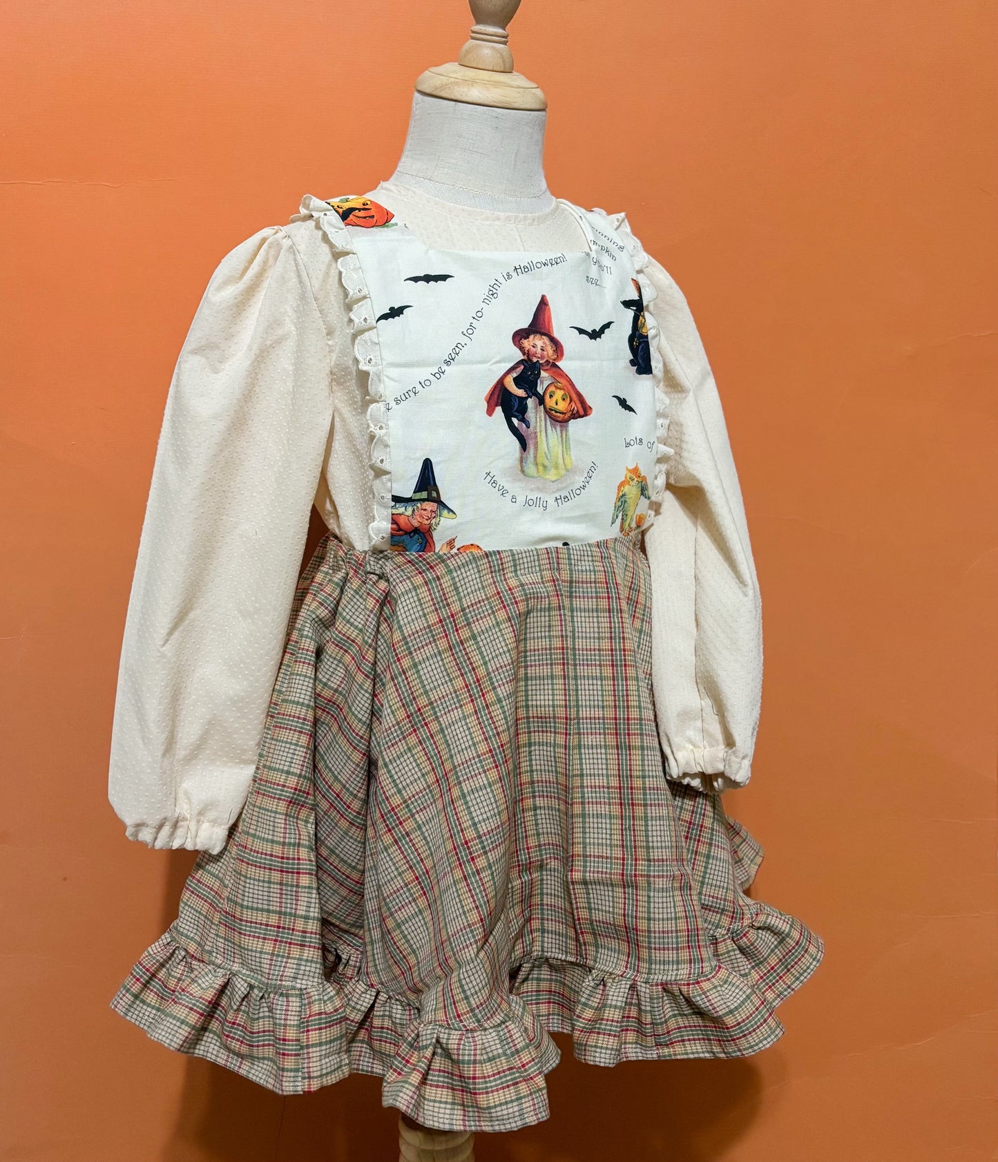 OOAK Halloween Pinafore 5T