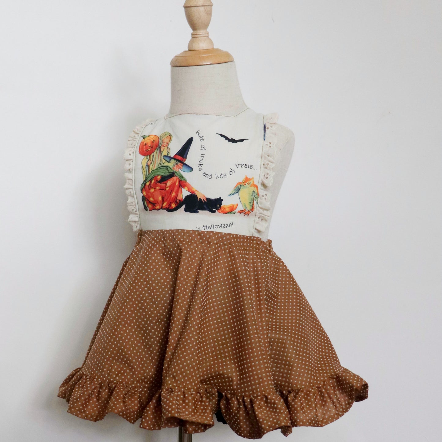 OOAK Halloween Pinafore 2T