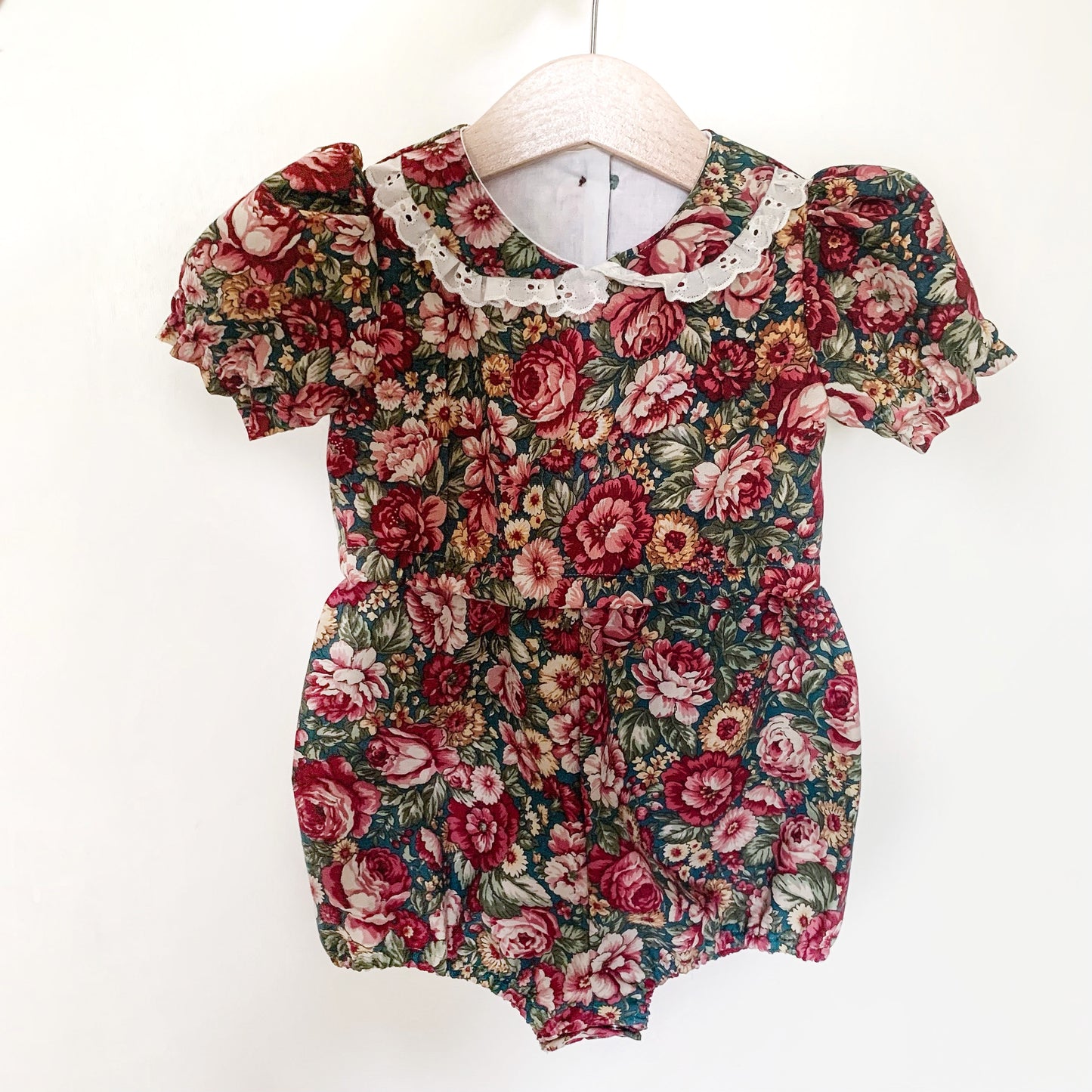 Peter Pan Collar with Puffy Sleeves Romper