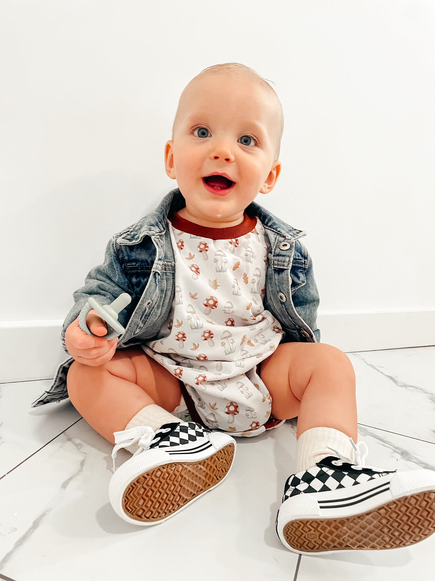 Organic Mushroom Sweater Romper