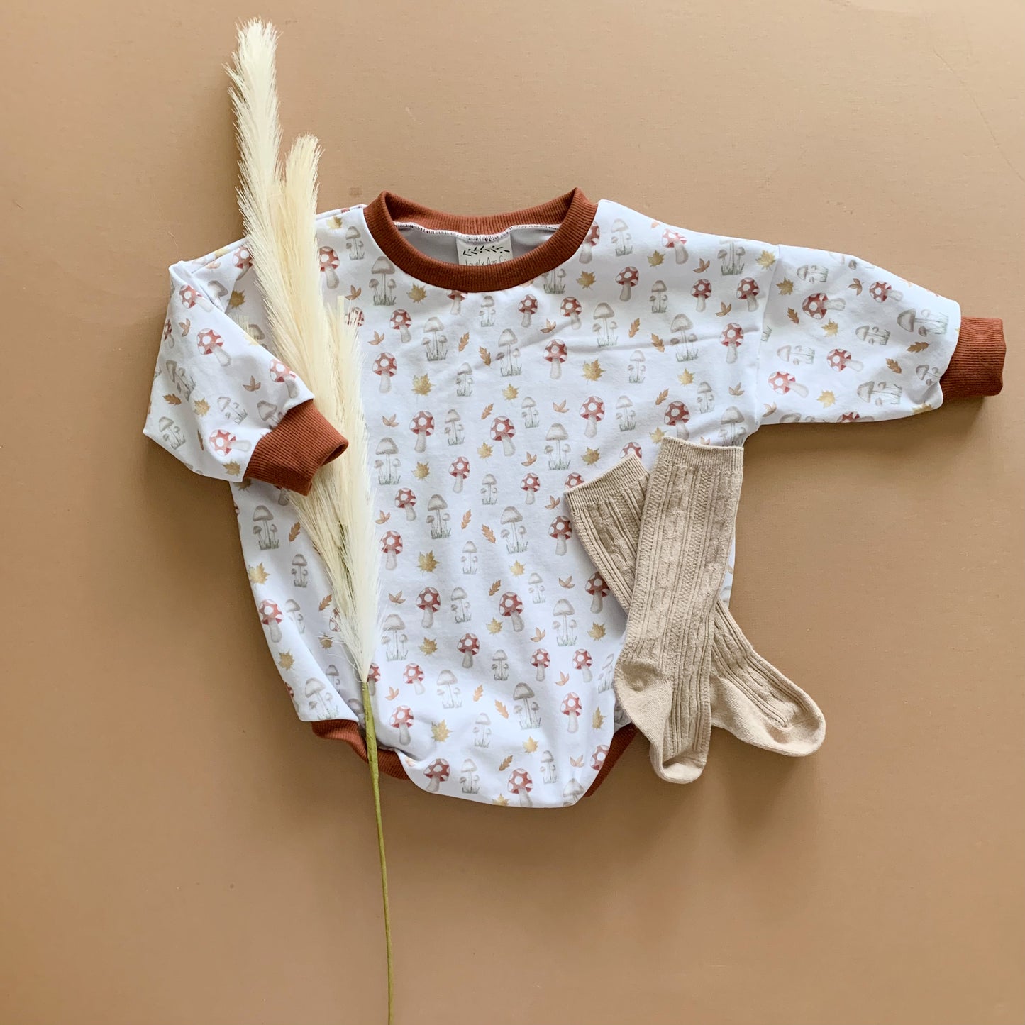 Organic Mushroom Sweater Romper