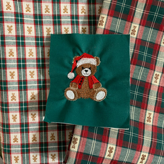 Custom Embroidered Pocket Christmas Dungaree (Right Print Only)