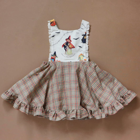 OOAK Halloween Pinafore 5T