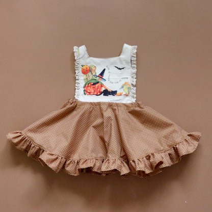 OOAK Halloween Pinafore 2T