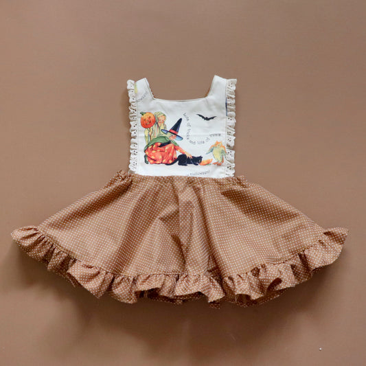 OOAK Halloween Pinafore 2T